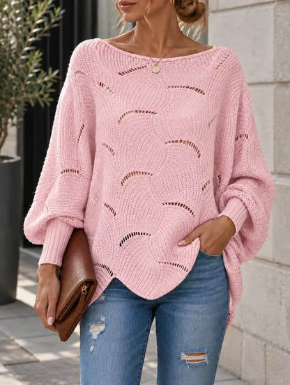 Pull léger femme à manches chauve-souris