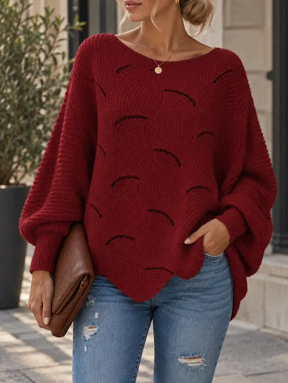 Pull léger femme à manches chauve-souris