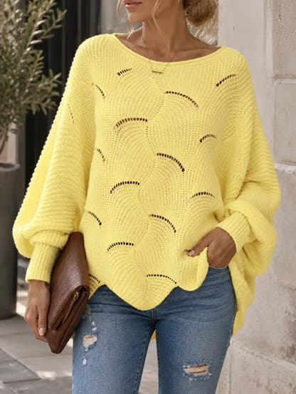 Pull léger femme à manches chauve-souris
