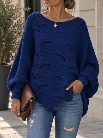 Pull léger femme à manches chauve-souris