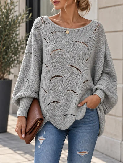 Pull léger femme à manches chauve-souris